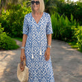MARIOLA | Boho midi z wiązanym dekoltem