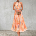 JOANNA | Sukienka maxi z dekoltem halter